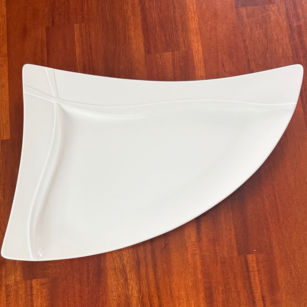 BW Bauscher Germany Modern White Triangular Serving Platter